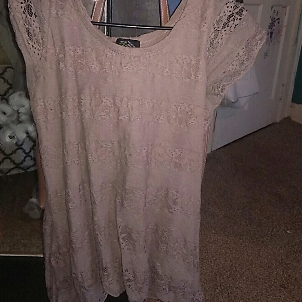 Brown lace top